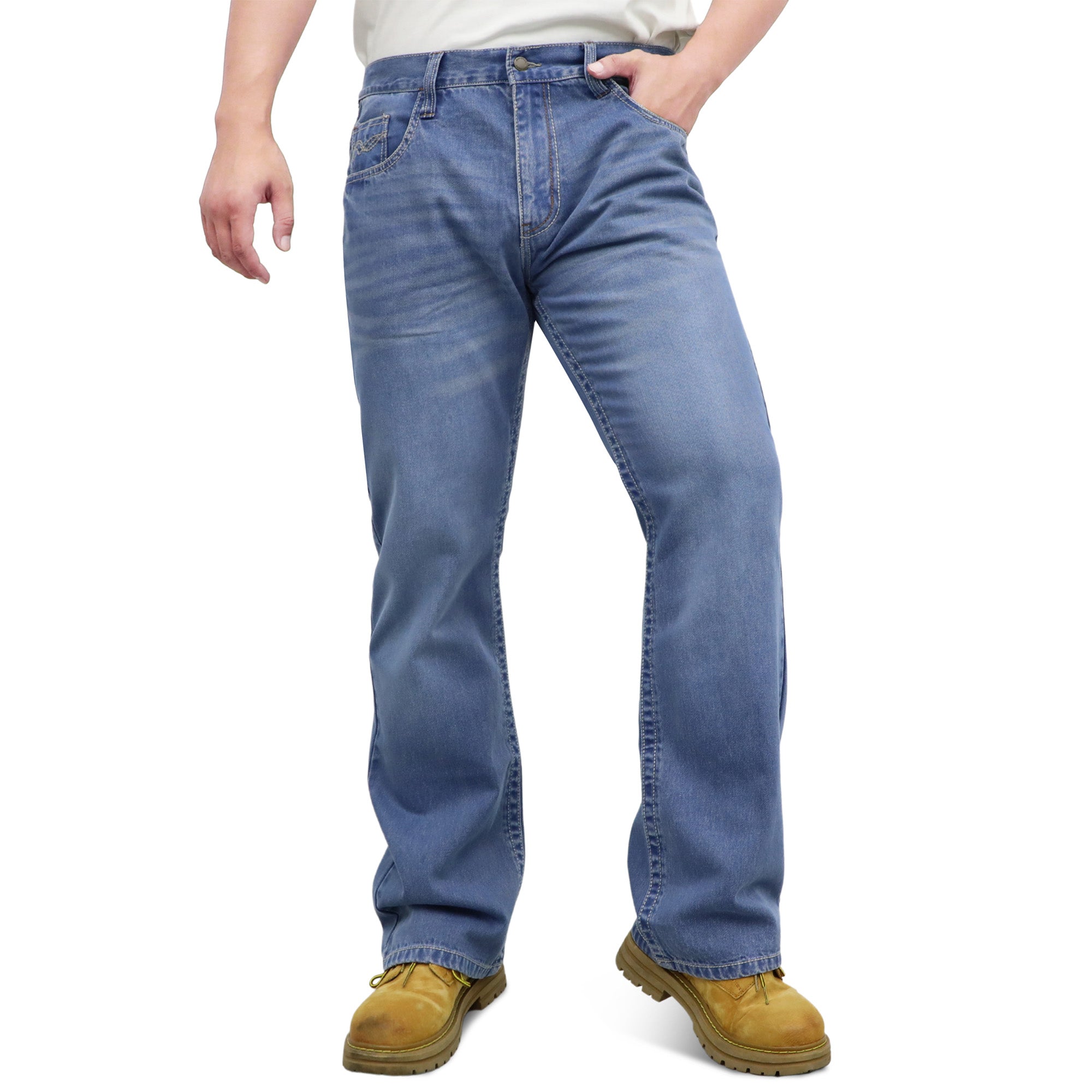 10OZ Midweight EX-Soft Relaxed Boot Vintage Washed FR Jeans-8306