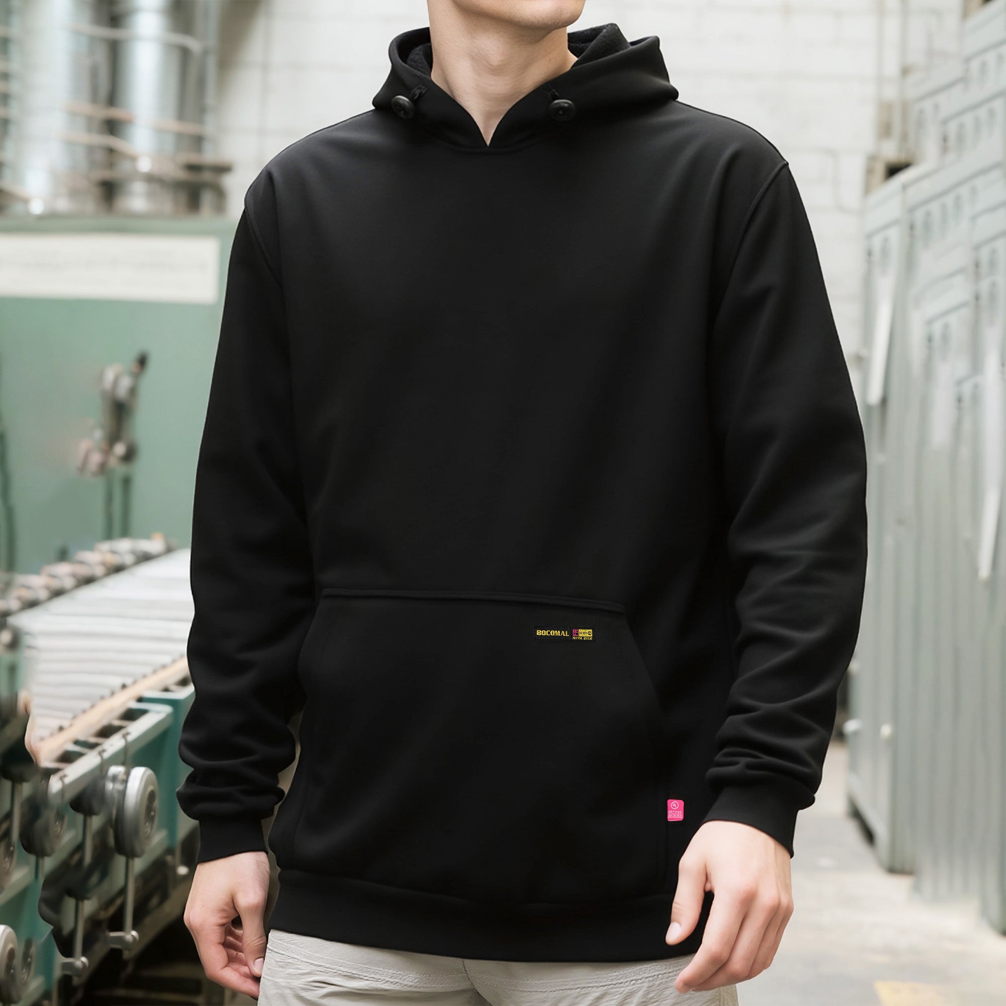 14OZ Heavyweight Cotton Fleece FR Hooded Sweatshirts-2619