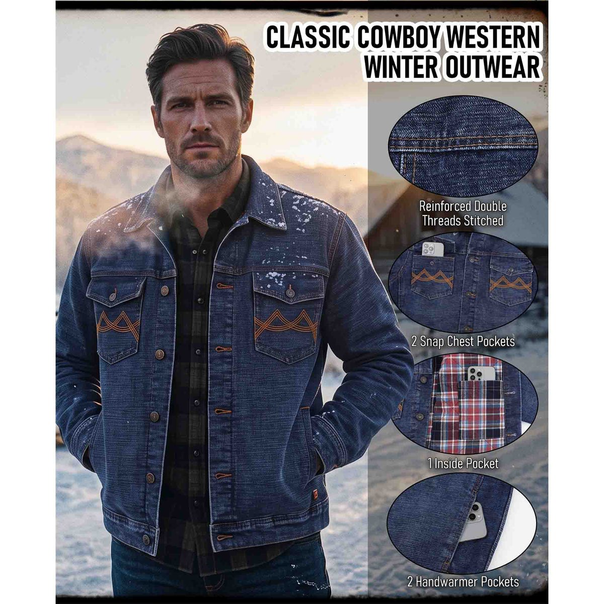 15.5 oz Insulated EX-Heavyweight Denim Trucker FR Jackets