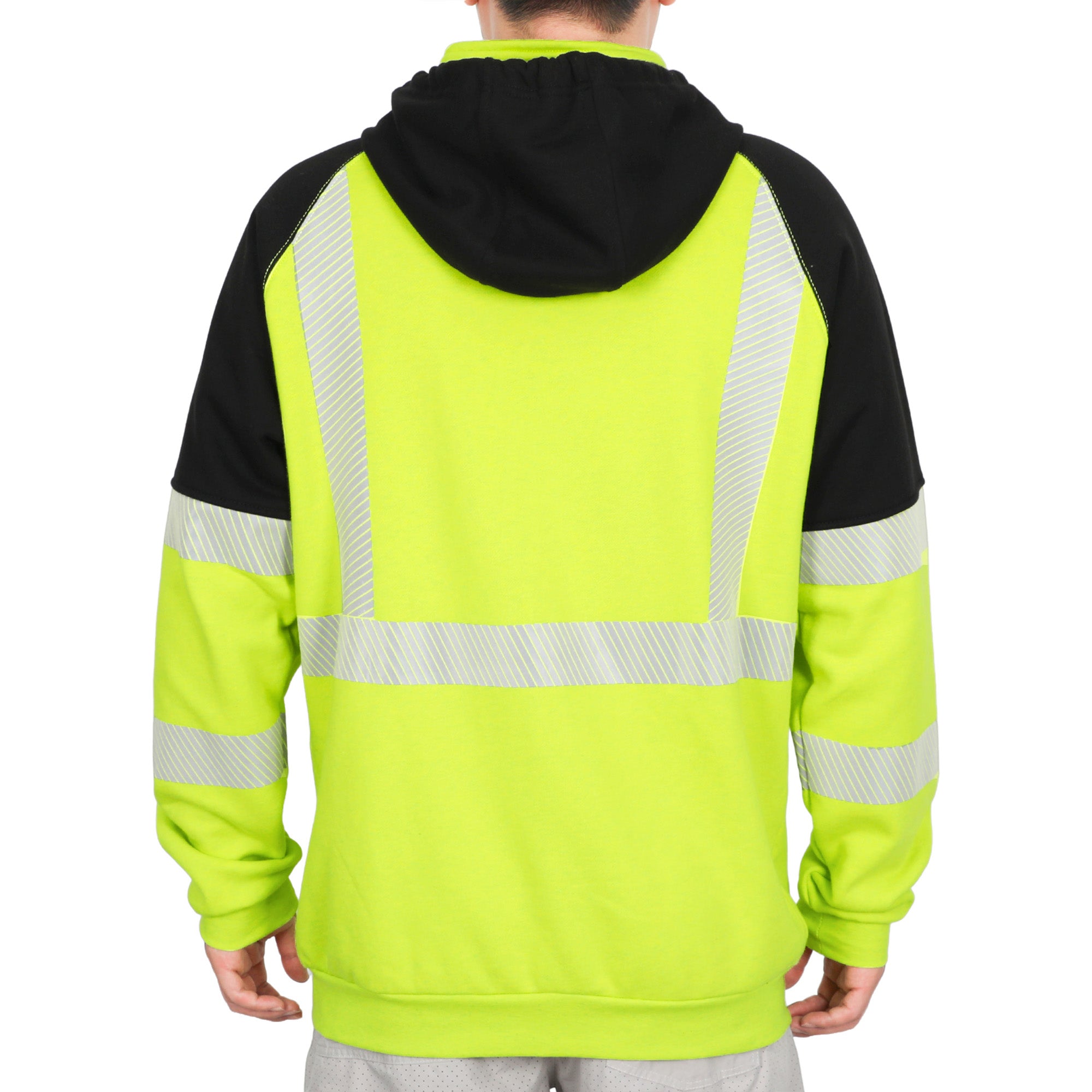 12OZ Heavyweight Cotton Fleece Reflective FR Hi-Vis Hoodies-8931HV