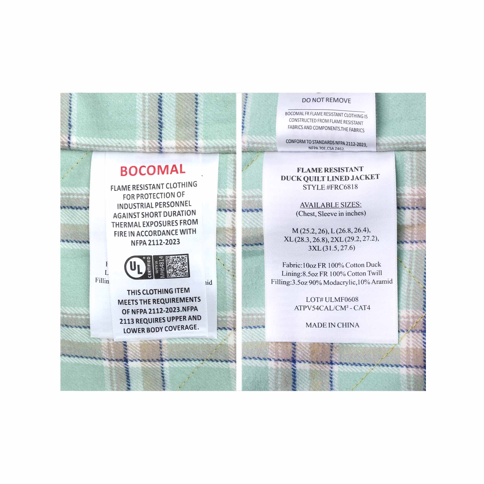 NEW Lined Jacket Water/Rain Repellent and Oil Resistant-6804