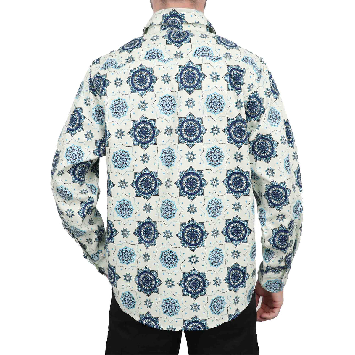 Bocomal khaki pearl snap FR work shirt product view