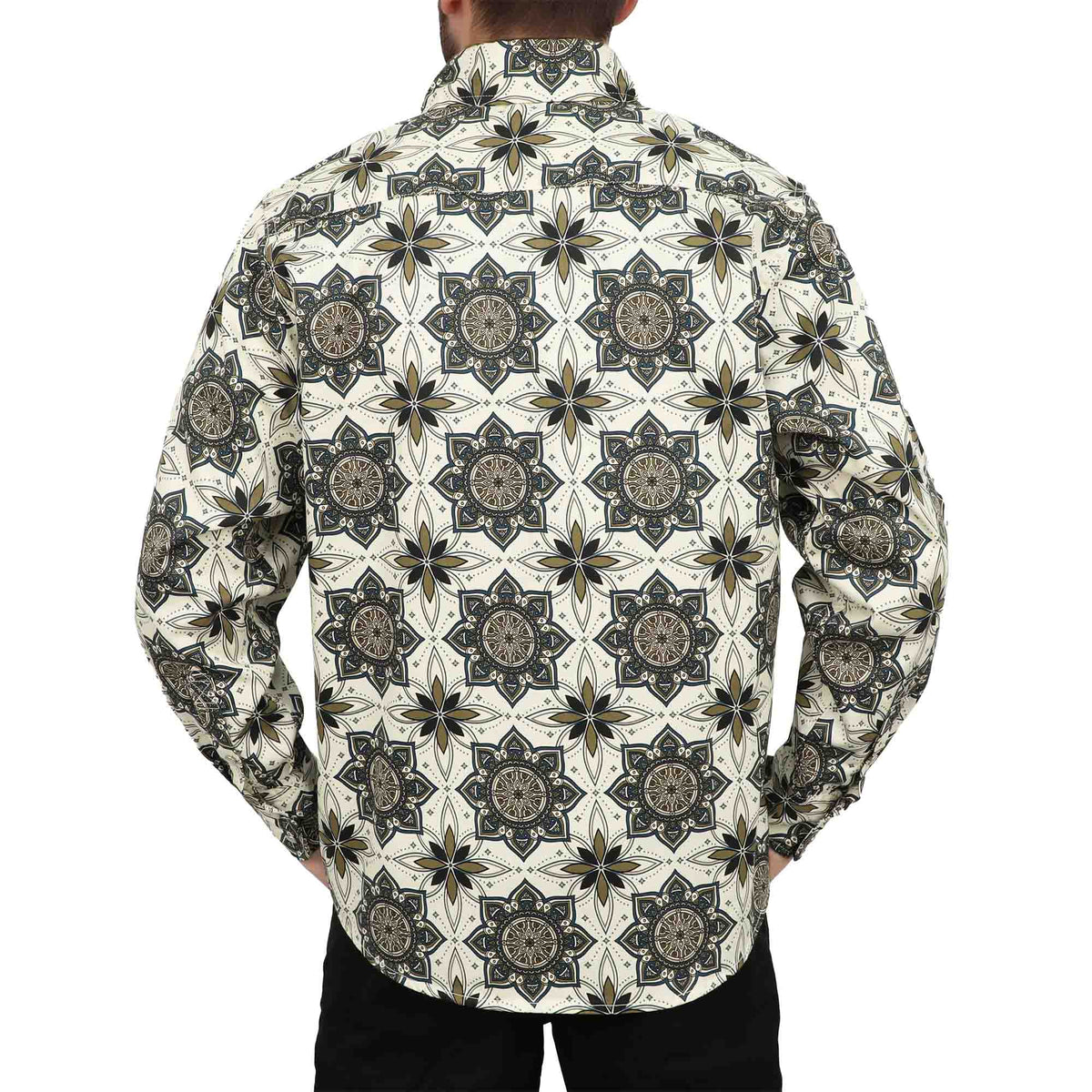 Bocomal pearl snap FR work shirt product feature image