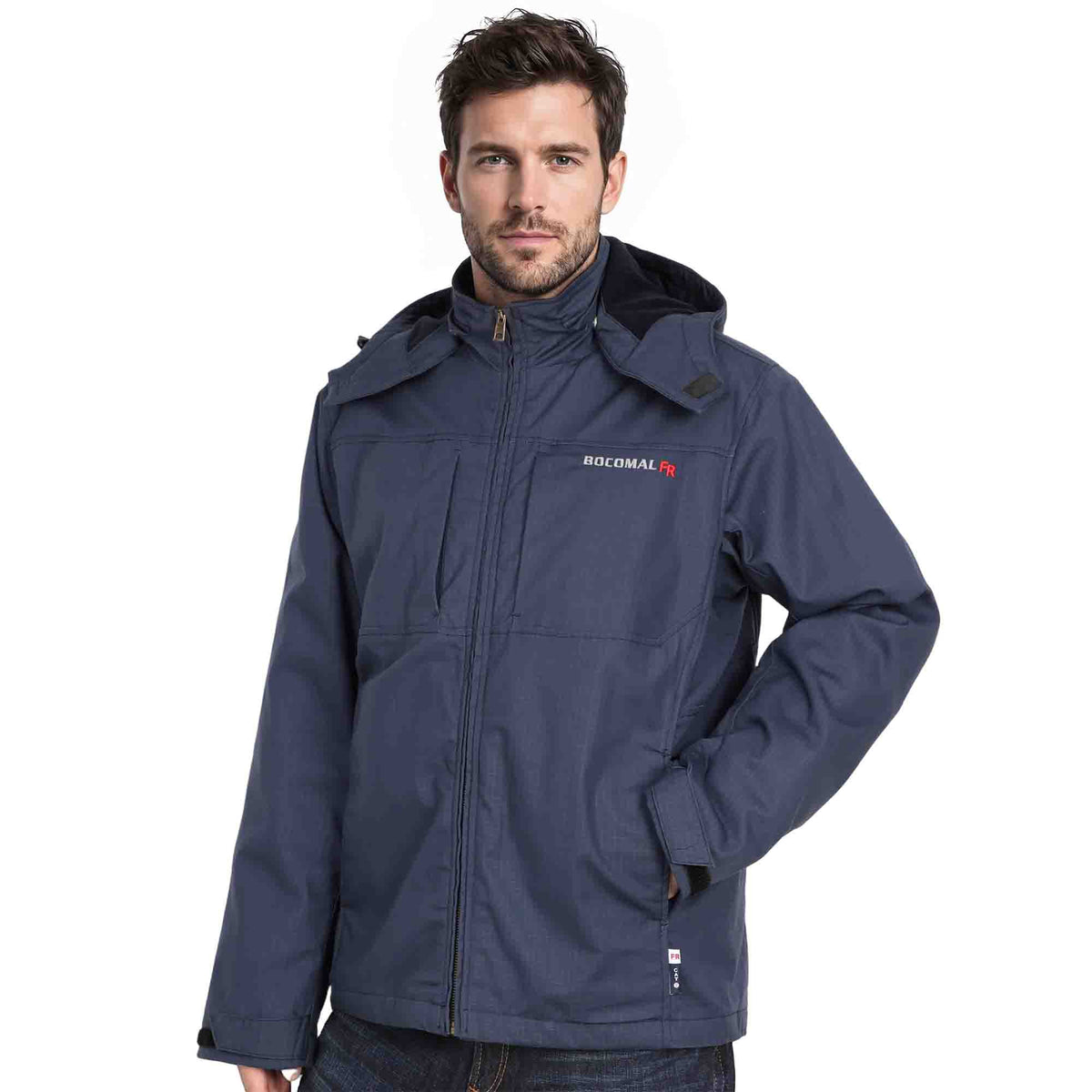 8.5 oz Fleece Lined 7 oz Stretch Windproof Shell FR Jacket