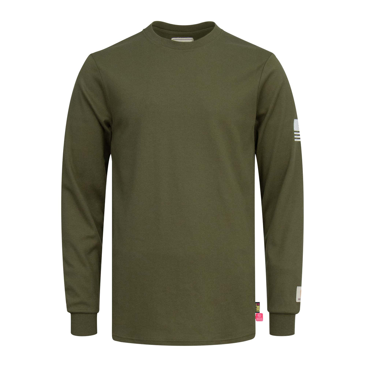 7 oz Midweight Flag/Skull Print Henley FR T-Shirts