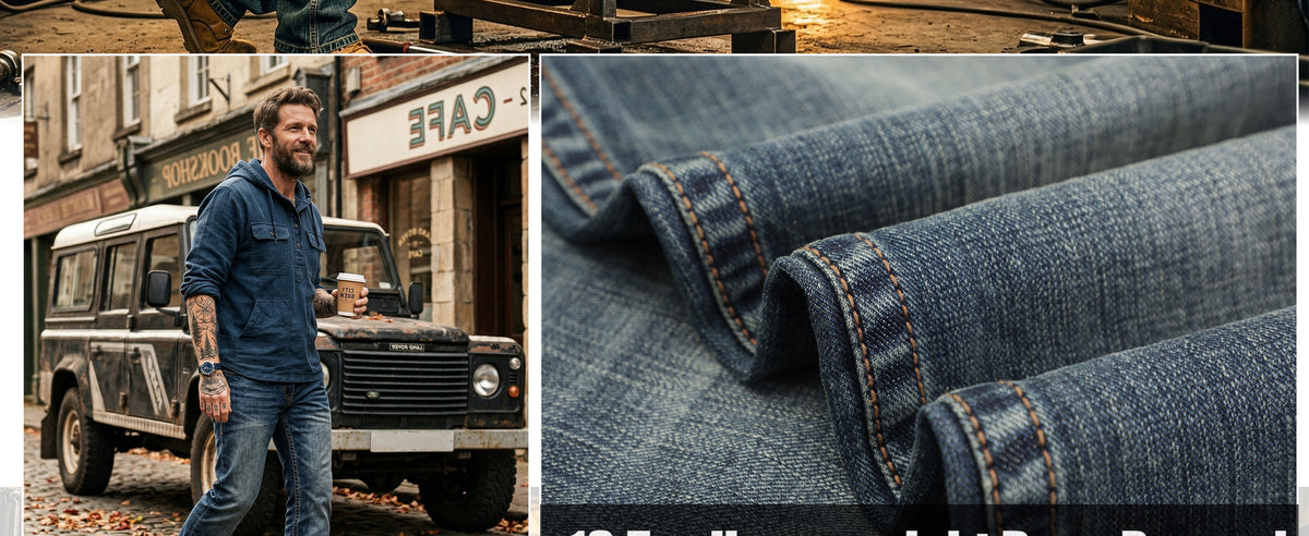 13.5OZ Heavywight Dura-Rugged Slub Denim Jeans(NON-FR)-PN072Q