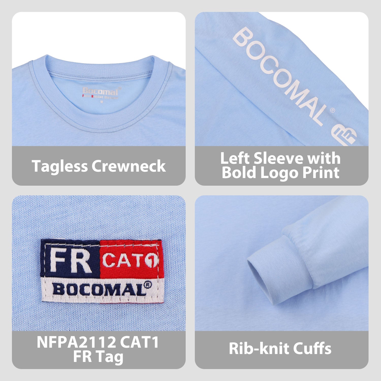 4.5OZ Lightweight FR Tee with Left Sleeve Print