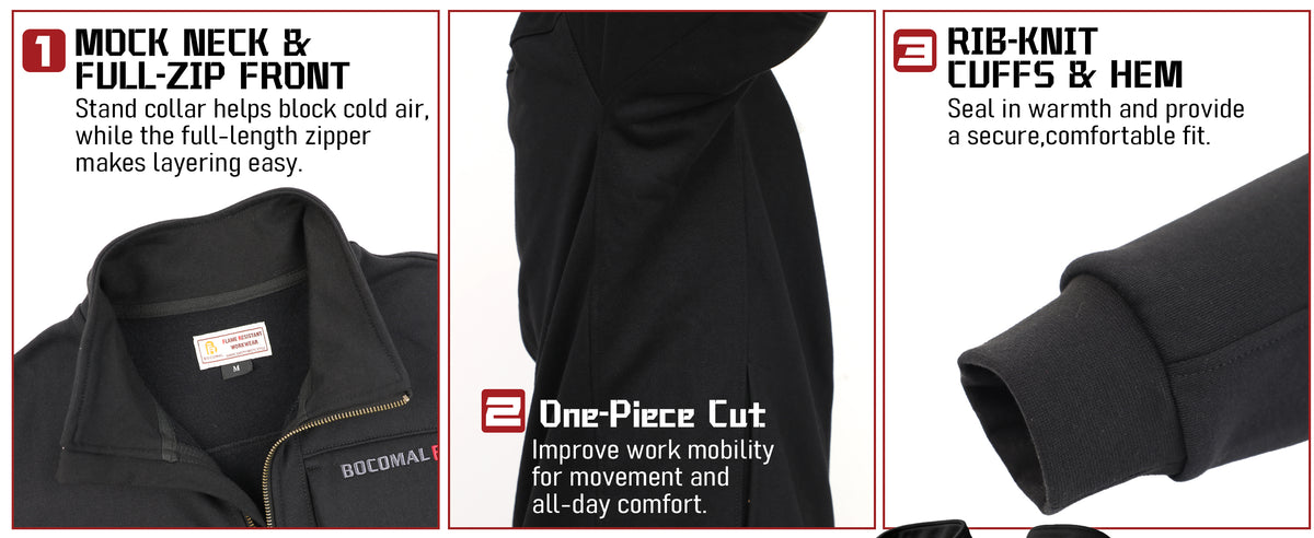 12 oz  Full Zipper FR Sweat Jackets - C531