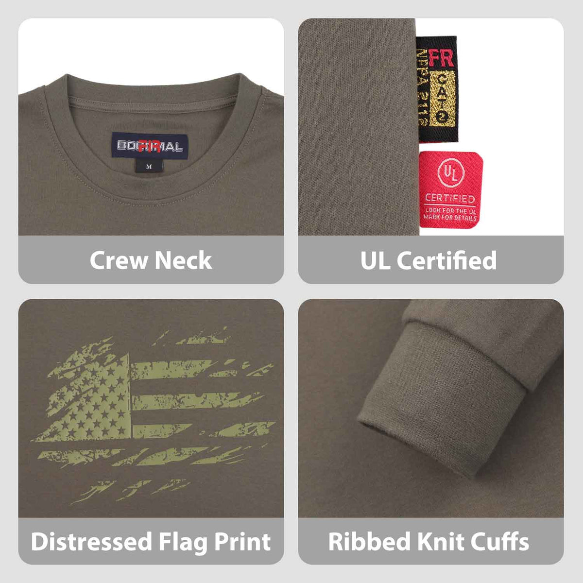 7 oz Distressed Flag Graphic Print T-SHIRTS - D1203-34