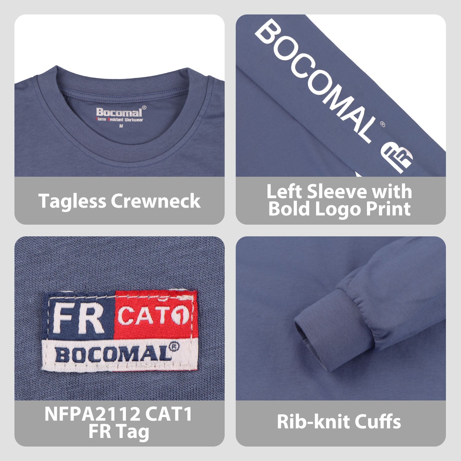 4.5OZ Lightweight FR Tee with Left Sleeve Print