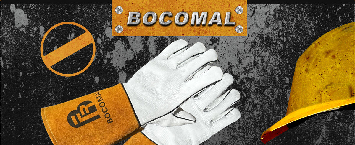 Classic Welding Gloves,Grain Leather Multi Tasks,14" Lined Leather Mig/Stick Gloves, Kevlar Stitching-0101/0201