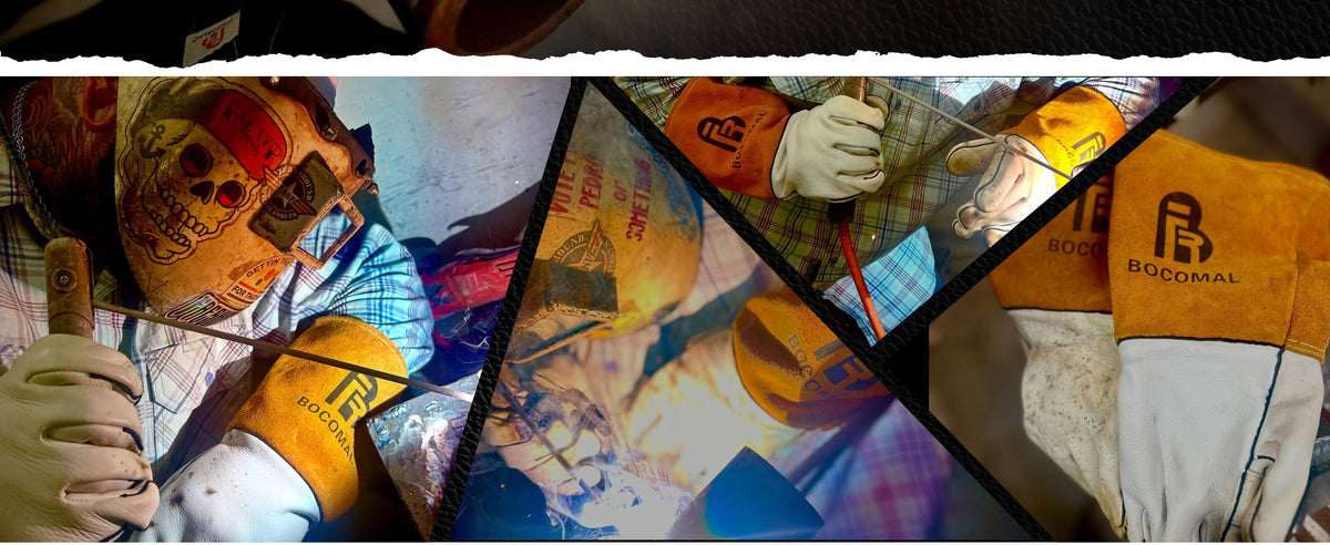 Classic Welding Gloves,Grain Leather Multi Tasks,14" Lined Leather Mig/Stick Gloves, Kevlar Stitching-0101/0201