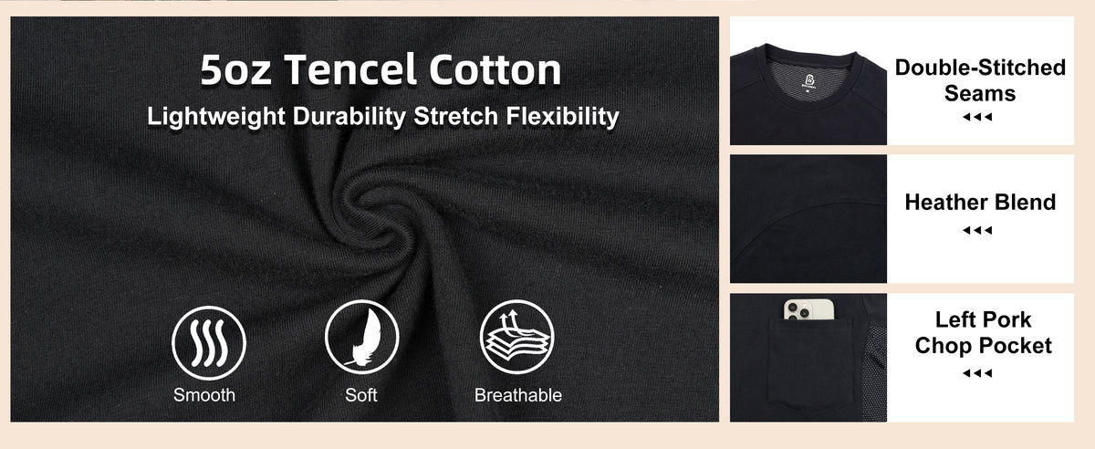 5.5OZ Lightweight Mesh Back Tee (NON-FR)-TS011H
