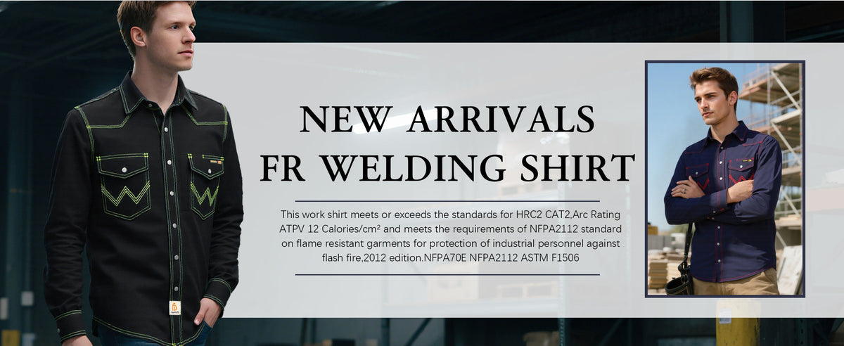 8.5OZ Heavyweight Stretch Canvas FR Welding Shirts-0932