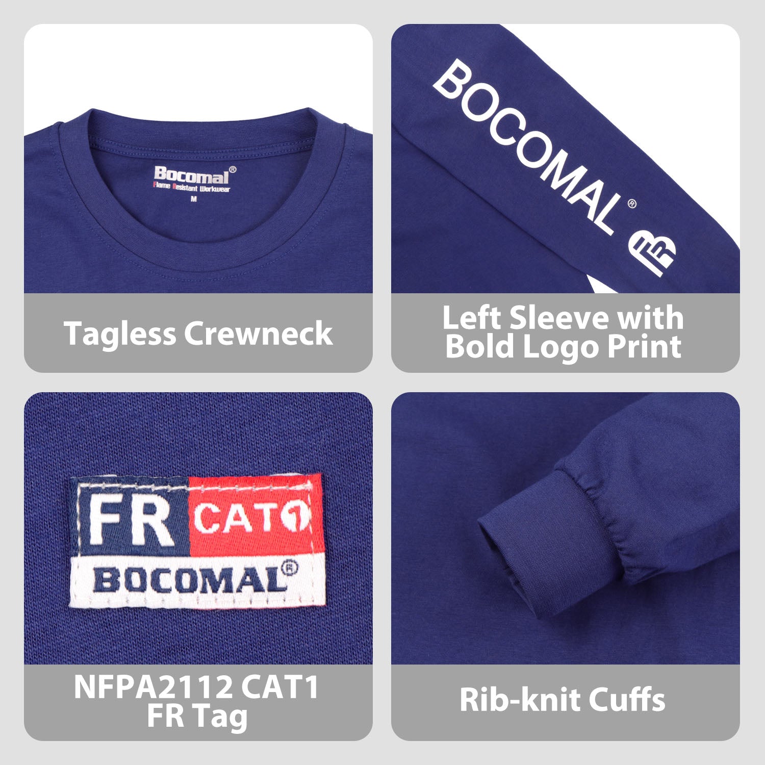 4.5OZ Lightweight FR Tee with Left Sleeve Print
