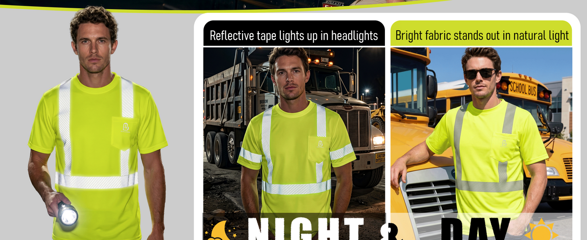 4OZ High Visibility Reflective Breathable Safety Work Tee (NON-FR)- TS132B