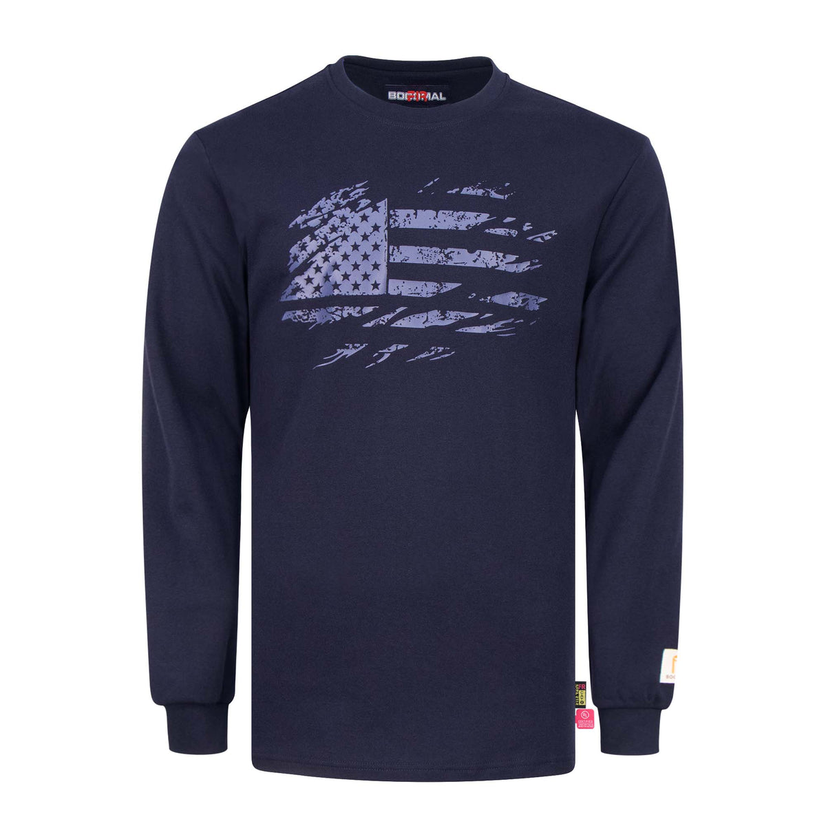 7 oz Distressed Flag Graphic Print T-SHIRTS - D1203-34