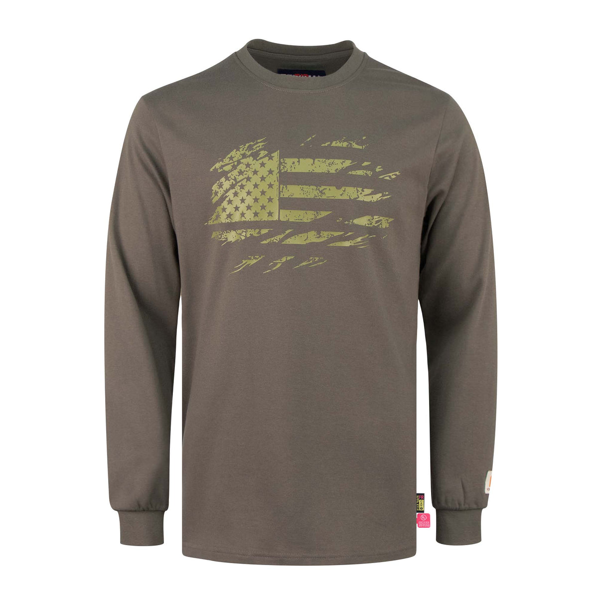 7 oz Distressed Flag Graphic Print T-SHIRTS - D1203-34