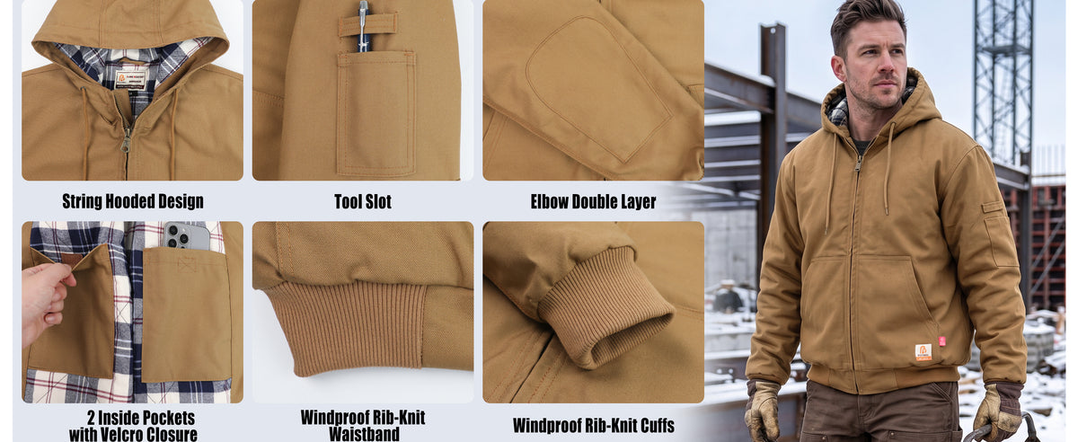 10.5 oz Lined Flannel Lining CAT4 FR Jacket  -3004