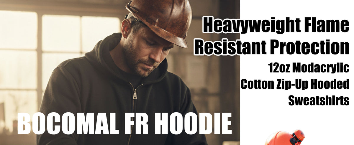 12.5OZ Heavyweight Permanent FR Modacrylic Cotton Hooded Sweatshirts-9634/9534