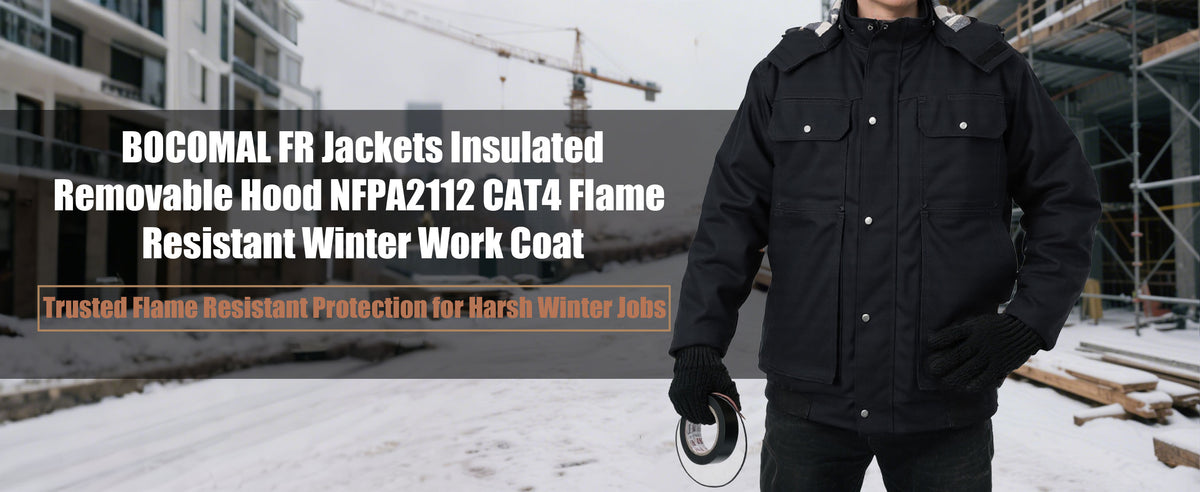 FR Jacket Insulated Heavyweight Canvas Flannel Lined,Detachable Hood -8804