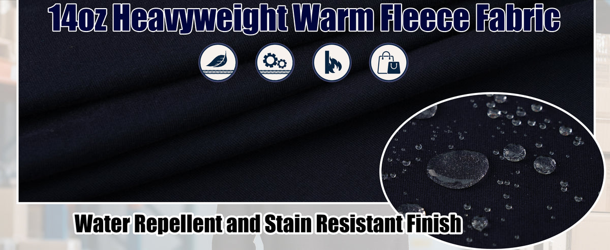 14OZ Heavyweight Cotton Fleece FR Hooded Sweatshirts-2619