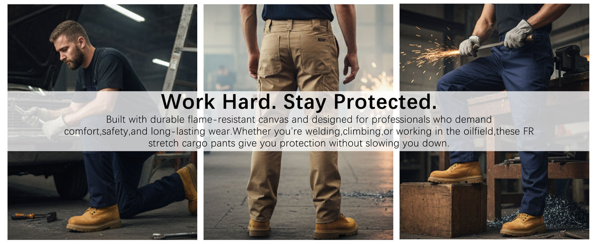 8.5OZ Midweight Relaxed Fit Stretch Canvas Cargo Pants-8632