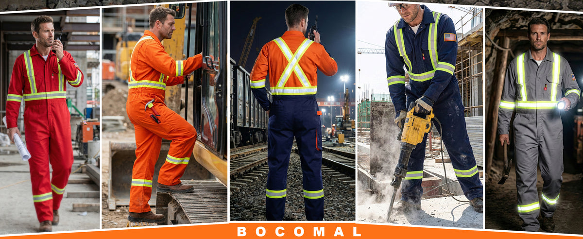 7.5OZ Cotton Twill FR Hi Vis Work Coverall - 2401HV