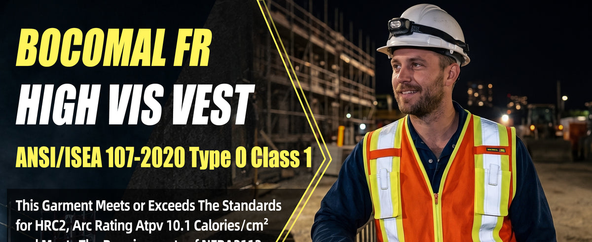 7.5OZ FR Hi Vis Zipper 4”Tape Safety Vest - B901HV
